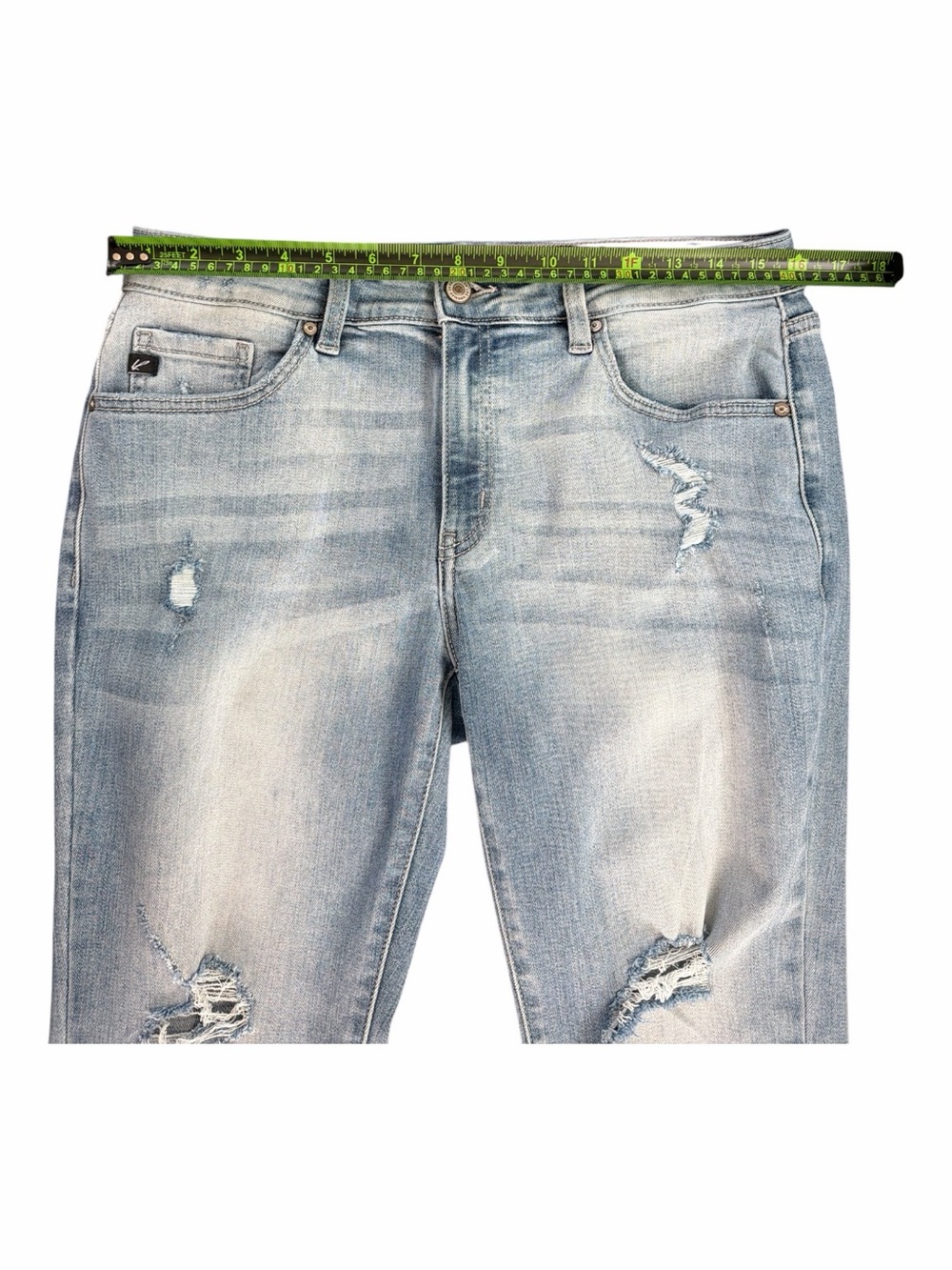 KanCan |Size 13/30 |Distressed |Light Wash Jeans |Frayed Hem - Picture 9 of 12